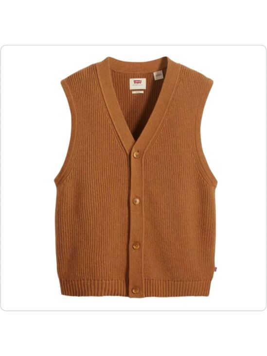 Levi's Other - MEN'S LEVIS RINCON BUTTON DOWN WOOL BLEND SWEATER VEST RUST SIZE XL NWOT